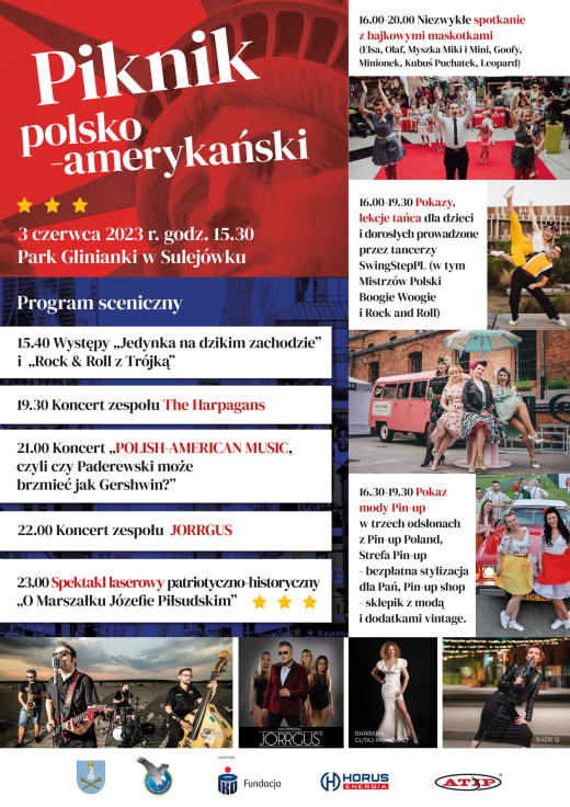 Plakat piknik polsko amerykanski