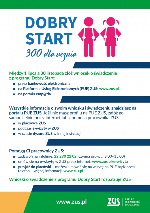 infografika Dobry Start pion