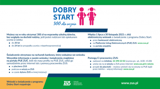 infografika Dobry Start info ogólne