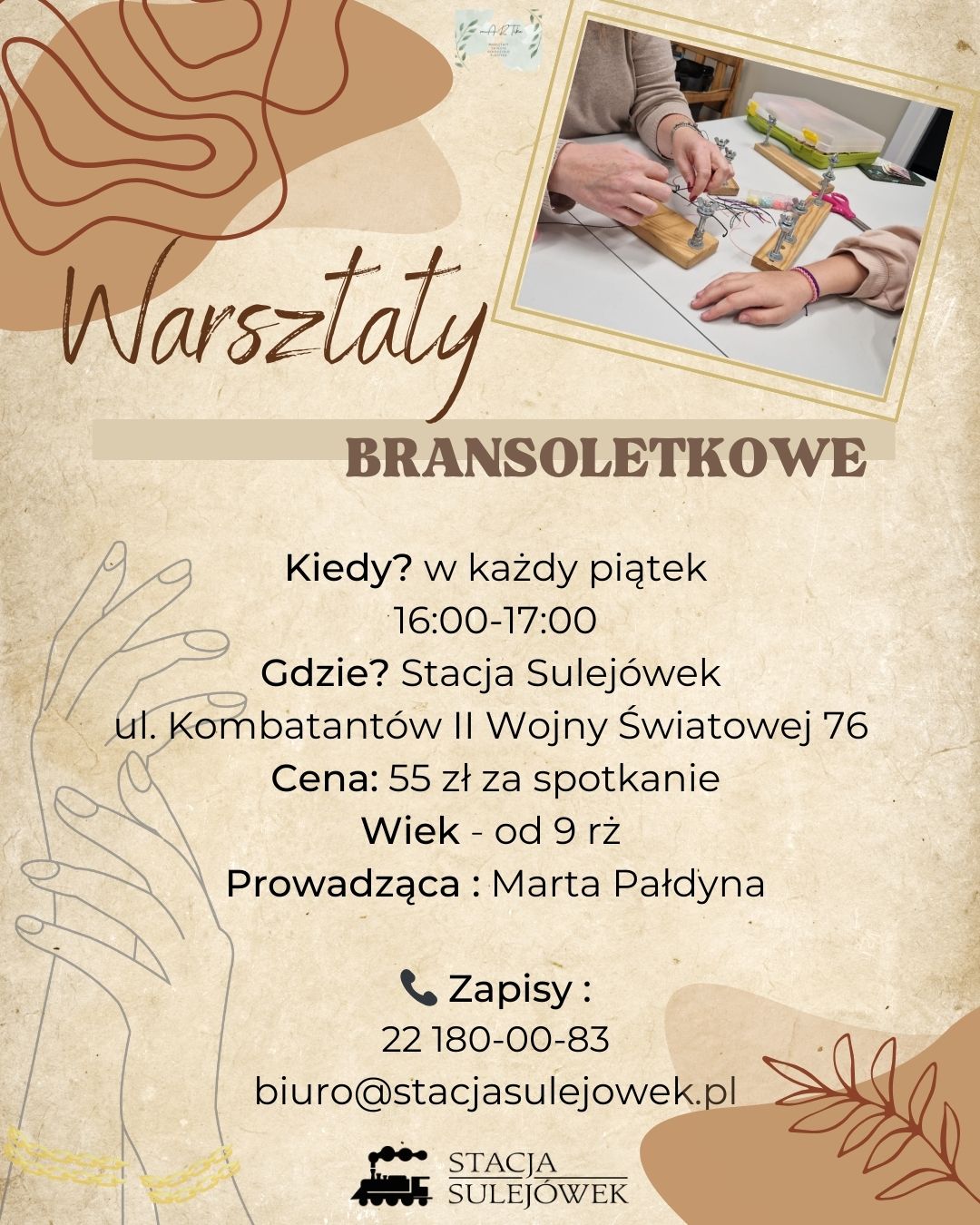 każdy piątek, godz. 16:00-17:00 Warsztaty bransoletkowe