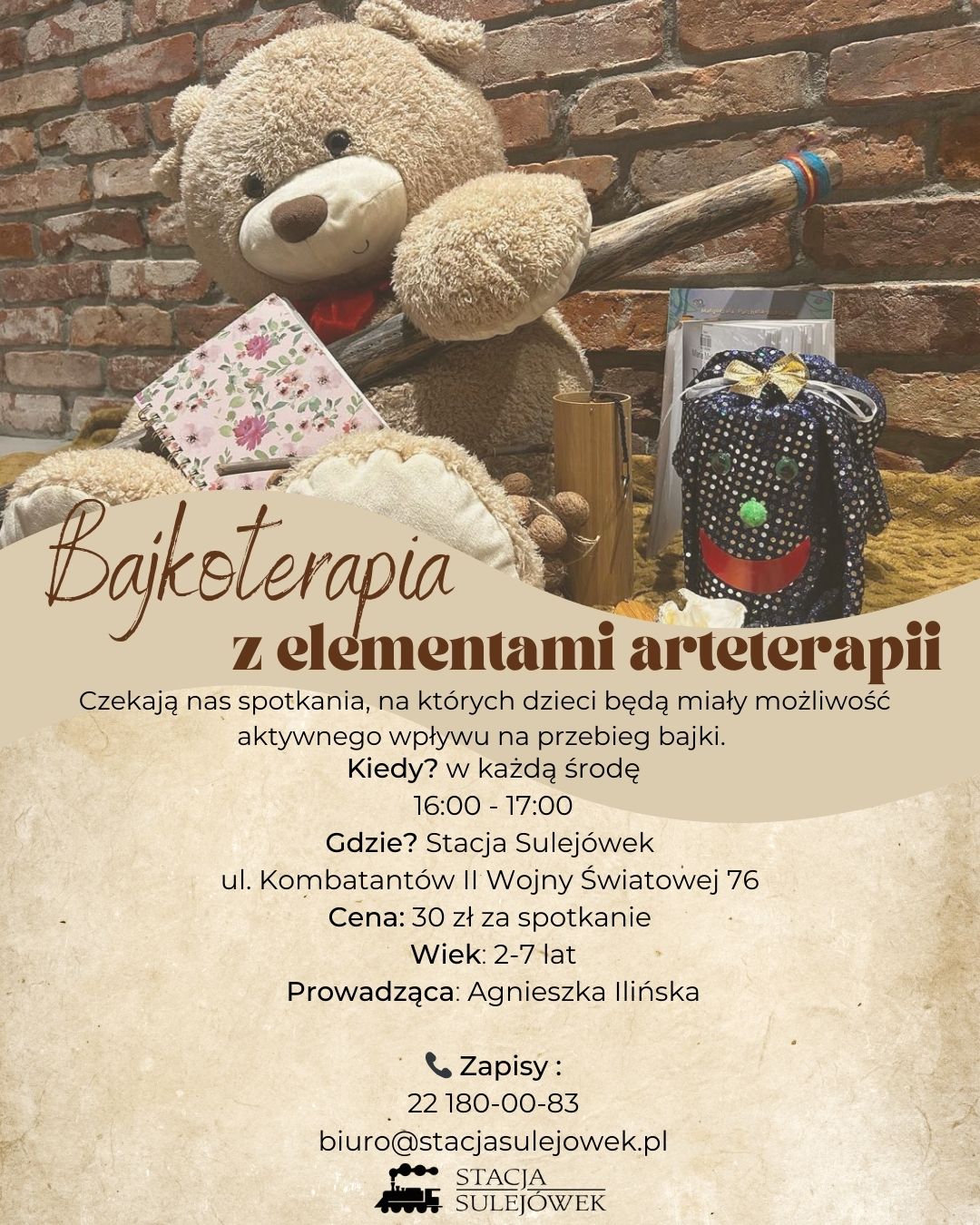 każda środa, godz. 16:00-17:00 Bajkoterapia z elementami arteterapii 