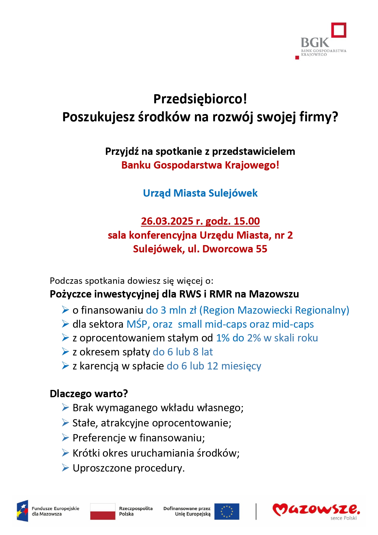 Spotkanie z przedstawicielem BGK