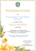 Podziekowania - pola nadziei